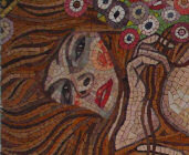 A detail of the womans sensual glance